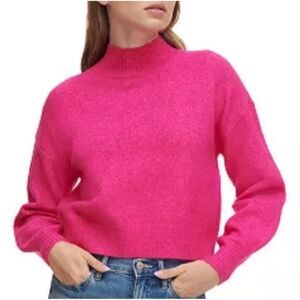 Calvin Klein Hot Pink Mock Neck Sweater Size S